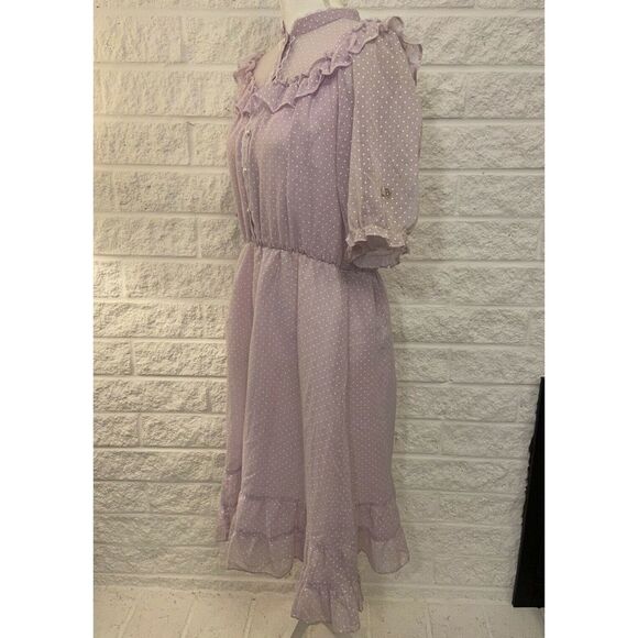 Vintage 50s 60s D.B.A. L.A. Ruffle Dress - Picture 5 of 11